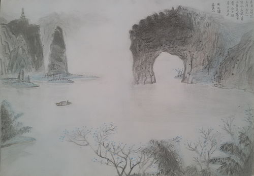 彩铅山水风景画，彩铅山水风景画初学者