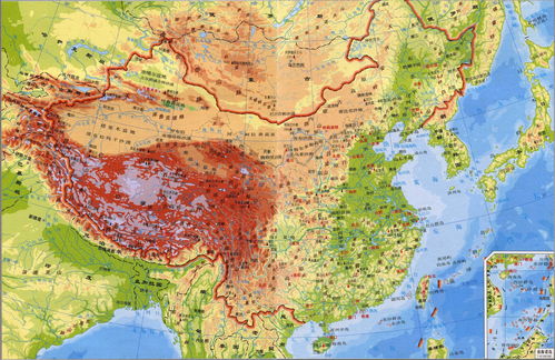 中国地图各省分布图空白PPT，中国地图各省分布图空白立体