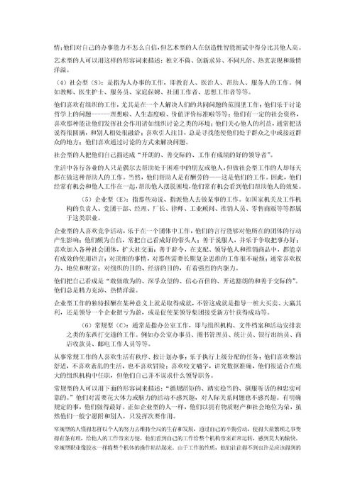 霍兰德职业倾向测评免费，霍兰德职业倾向测试结果