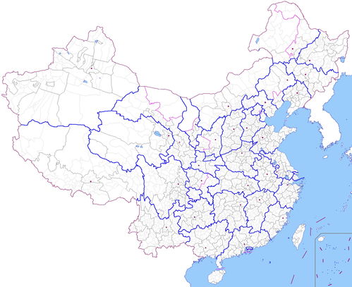 中国地图行政区划图高清大图，中国地图行政地区分布图