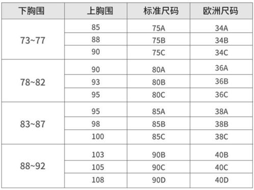 怎样看胸罩的尺码，怎样看胸罩的尺码表