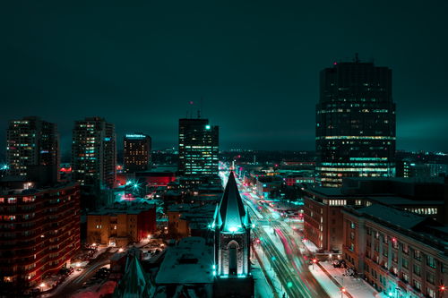 城市夜景图片绘画立体版可爱，城市夜景手绘图