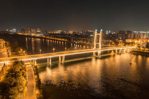 武汉城市夜景航拍，武汉夜景鸟瞰