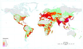 世界各国人口分布详情图，世界各国人口图表