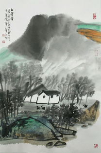 远景山水画图片，远景的山水画