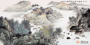 画山水画简单又好看，画山水画简单又好看