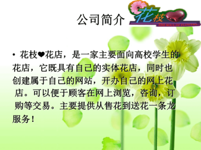 花店创业计划书(大学生版)免费，花店创业计划书大学生版免费