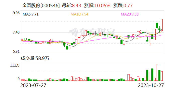 金圆股份录得6天3板