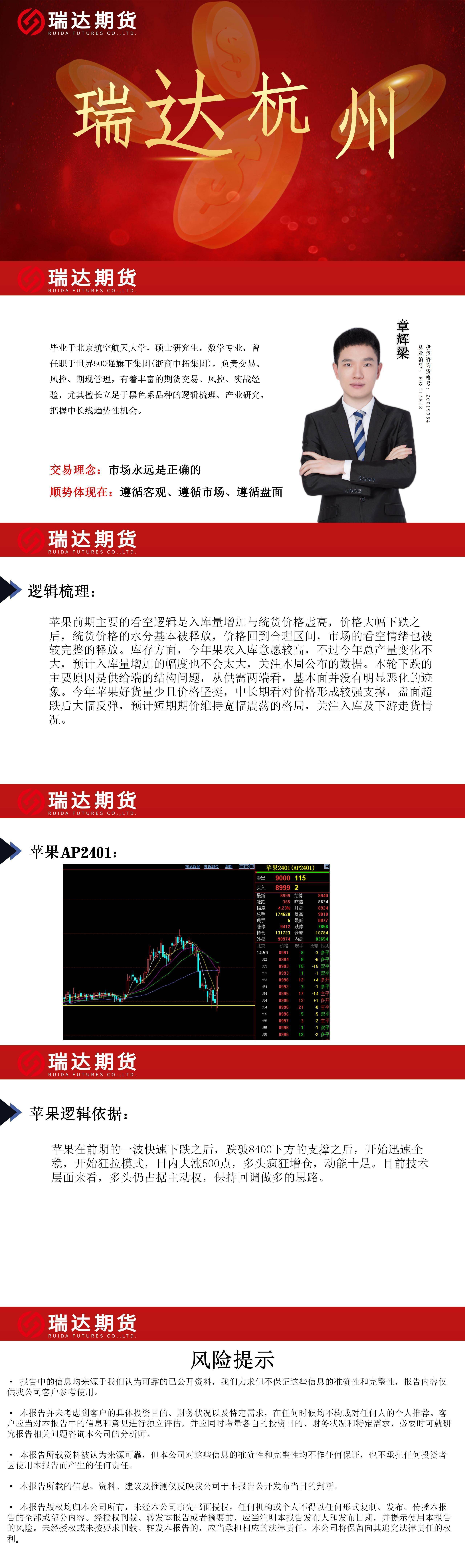 瑞达杭州：2023年11月13日品种分析