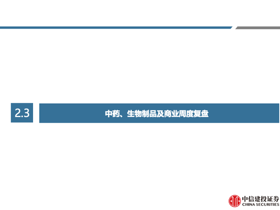 中信建投 | 中药及药店最新观点：前期调整充分，具备配置价值