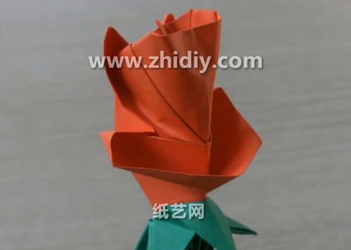  手工折纸玫瑰花视频教程，简单易学，浪漫绽放--第1张