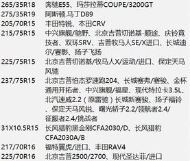 轮胎尺寸对照表_防滑链尺寸与轮胎尺寸对照表--第1张