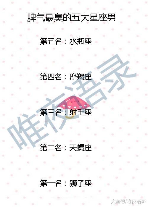 最凶的5大星座男，狮子座、天蝎座、白羊座、天秤座、摩羯座--第1张