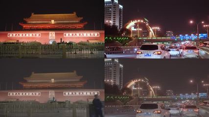 夜晚车窗外视频素材，行车风景视频素材