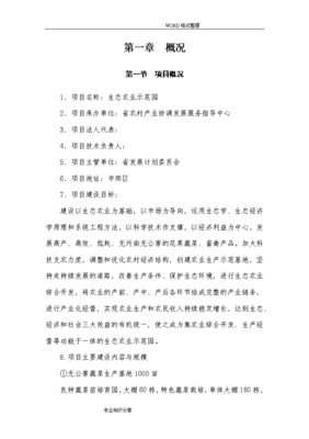 乡村农业项目计划书，农业项目设计规划