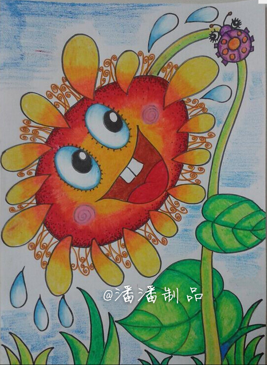 美术画太阳花，美术太阳花的画法