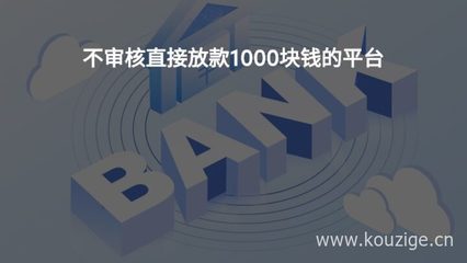 不审核直接放款8000，小额贷款无征信秒通过