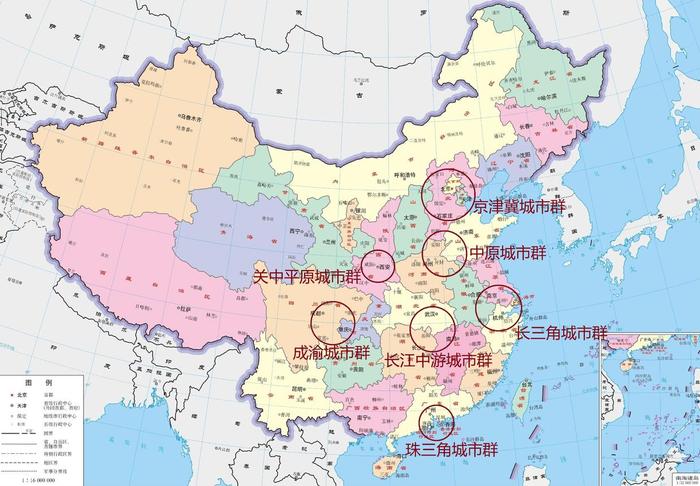 中国各城市分布图细图清楚，中国各大城市分布