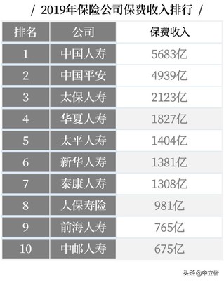 中国十大保险公司排名，中国十大保险公司排名表最新