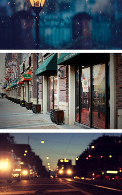夜晚孤独街景图片唯美，夜晚孤独的街道图片