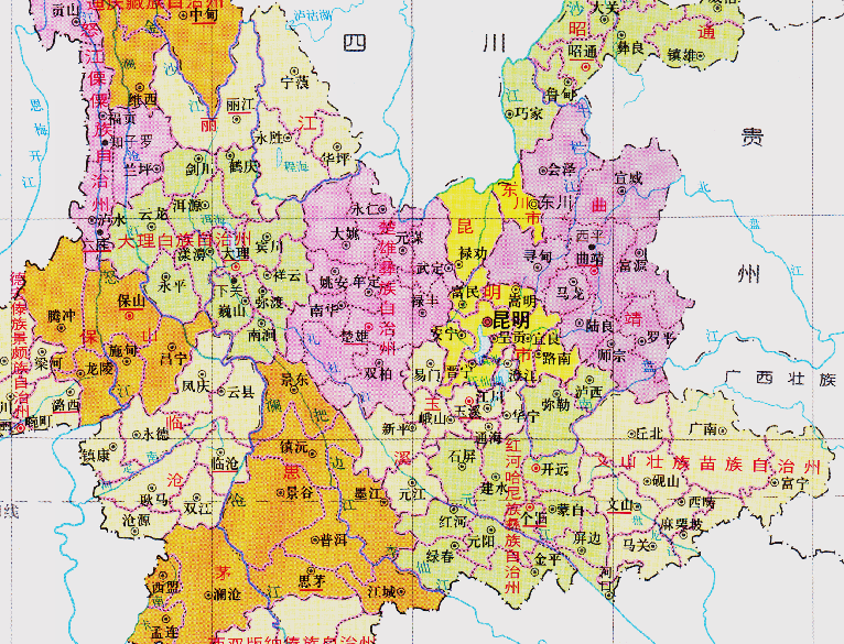 贵州行政区划地图，贵州行政区划地图像什么