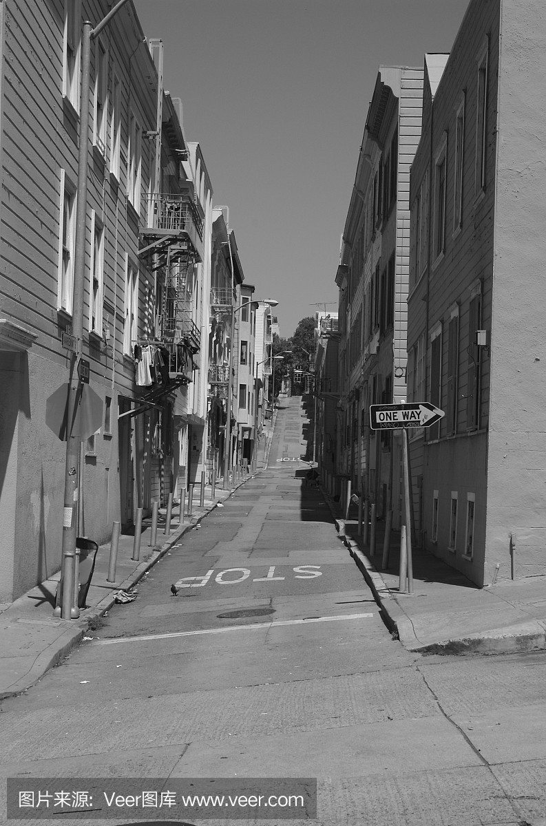 城市图片街道黑白，城市图片 街道真实