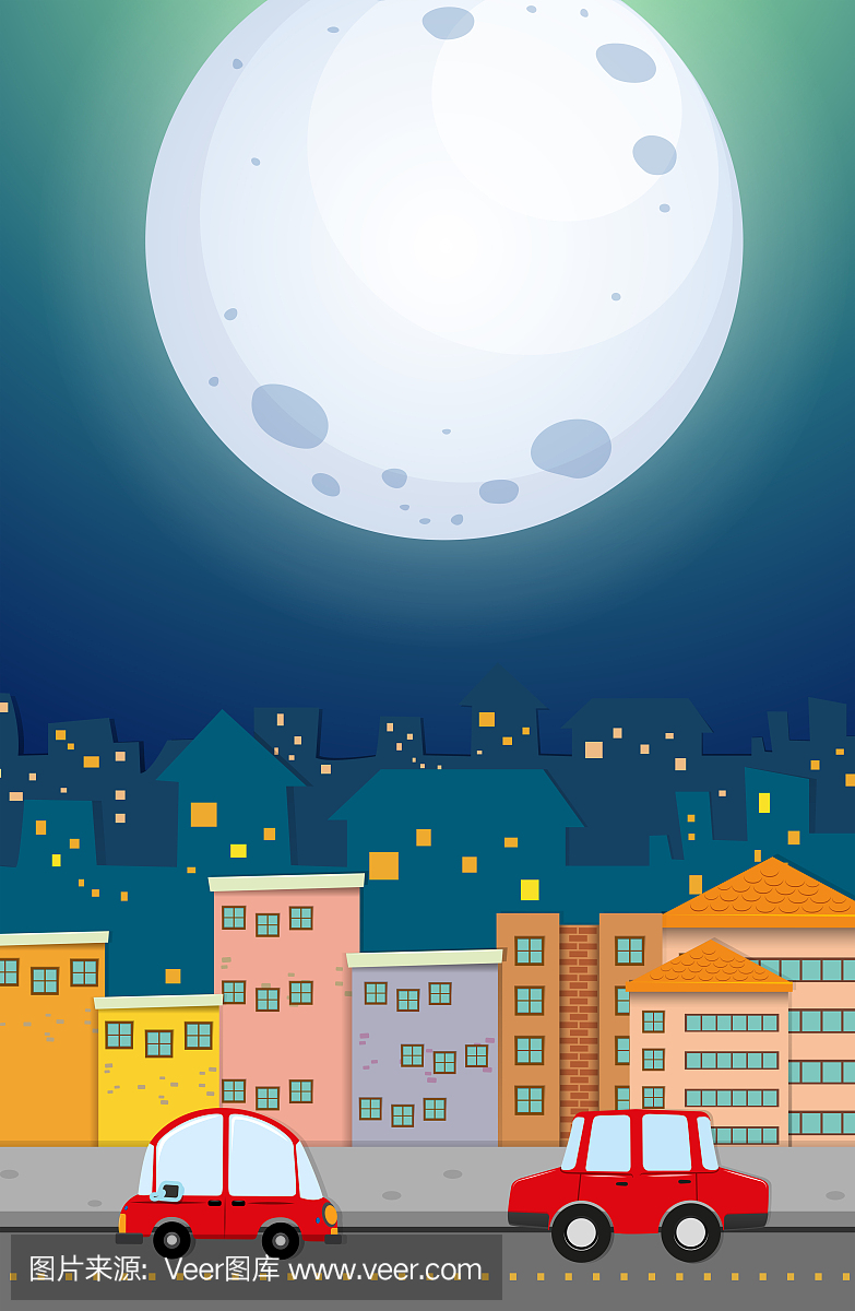 夜晚的景色怎么画
