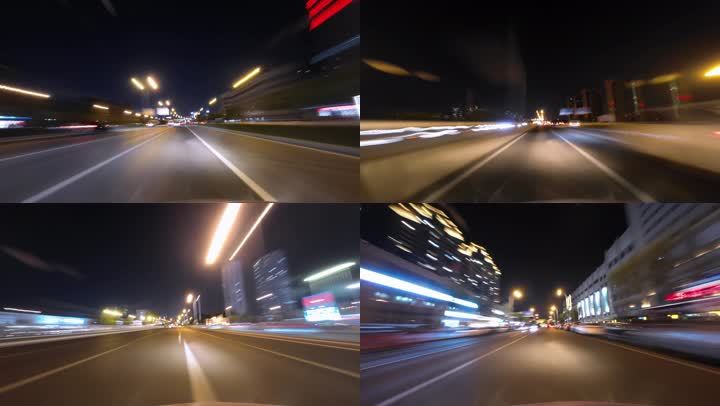 夜晚马路路灯图片，夜晚马路灯图片真实