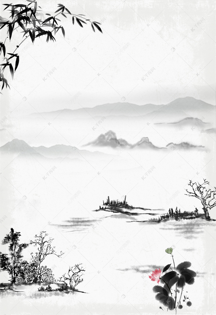 中国风山水画120张，简单又好看山水画