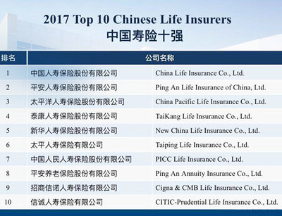 人寿保险公司十大排名大家保险，人寿险公司排行榜