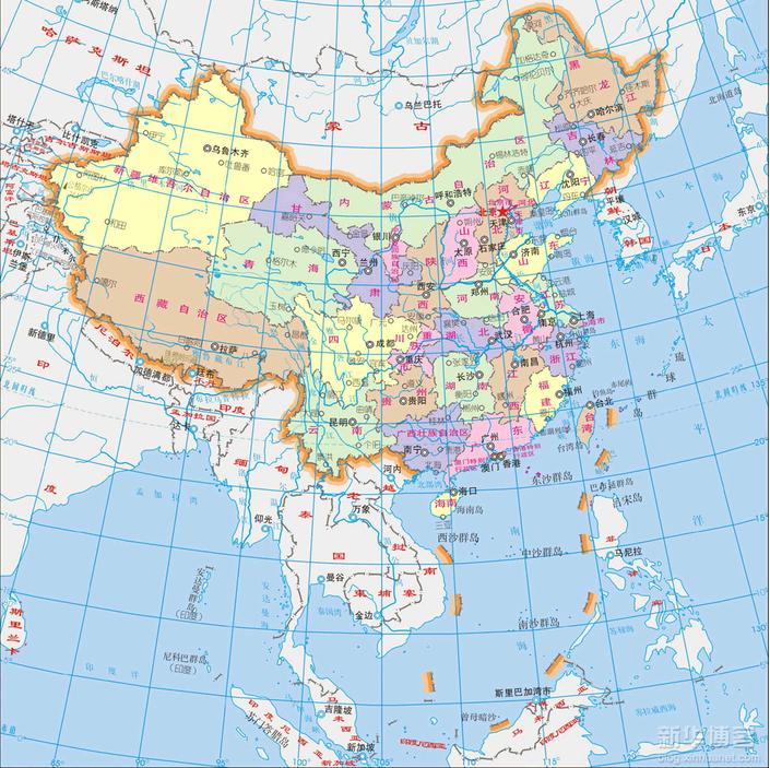 搜索一下中国地图放大的，看一下中国地图放大