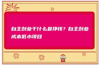 现在干什么挣钱快又稳又自由，00后创业做什么好