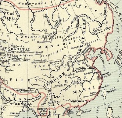 古代中国地图，古代中国地图最大时全图