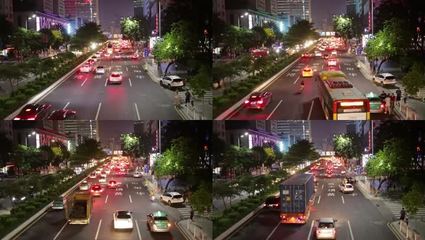 夜晚马路视频素材，马路视频夜景