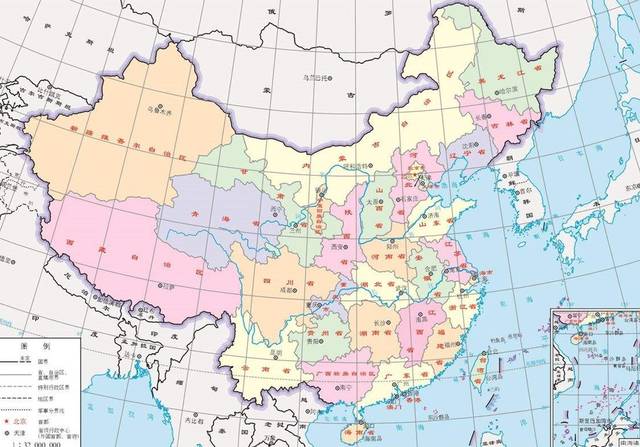 中国地图高清版大图省级行政区，中国地图高清全图省市
