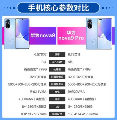 华为nova9参数，华为nova9参数配置详情表图片