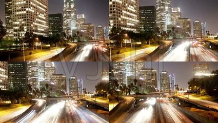 城市夜景车流视频素材，汽车行驶视频免费素材