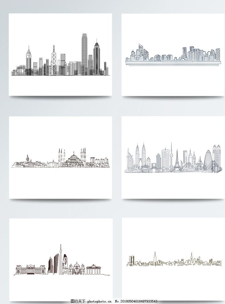 城市图片简单手绘，城市图片简笔