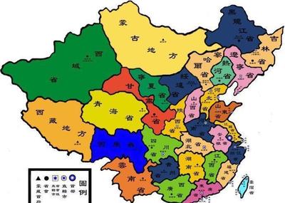 中国地图全图高清版各省市简称，中国地图各省简图及名称