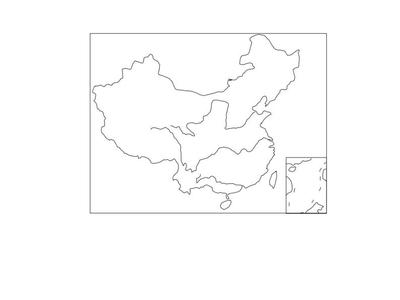 中国地图填充图空白PPT，中国地图填充图空白创意