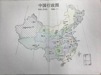 中国行政区地图简笔画大全图片，中国行政区划地图手绘