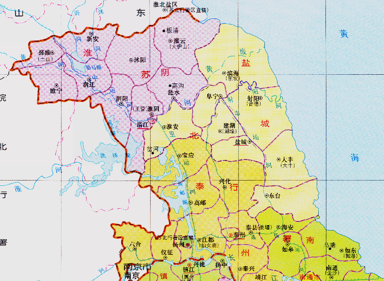 江苏省地级市地图，江苏省市地图全图
