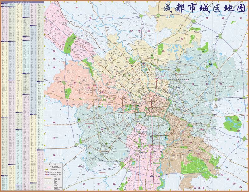成都市地图全图，成都市地铁线路图