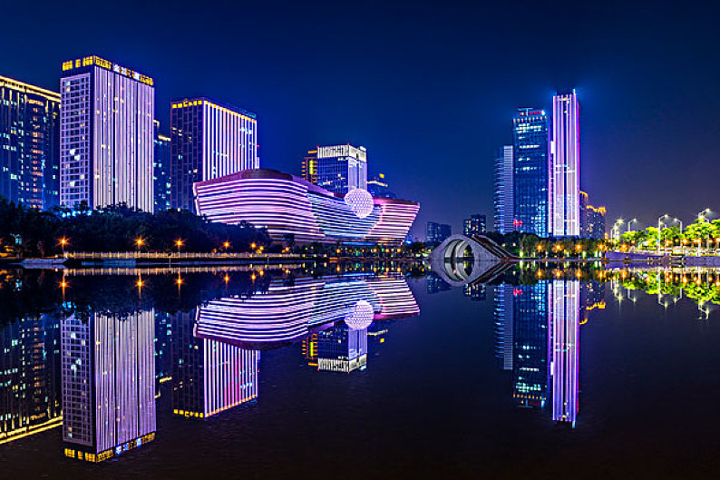 杭州钱塘江夜景图片，杭州钱塘江夜景图片大全