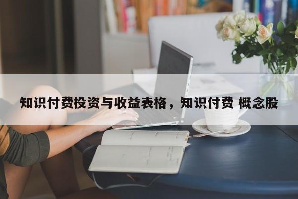 知识付费投资与收益表格，知识付费 概念股