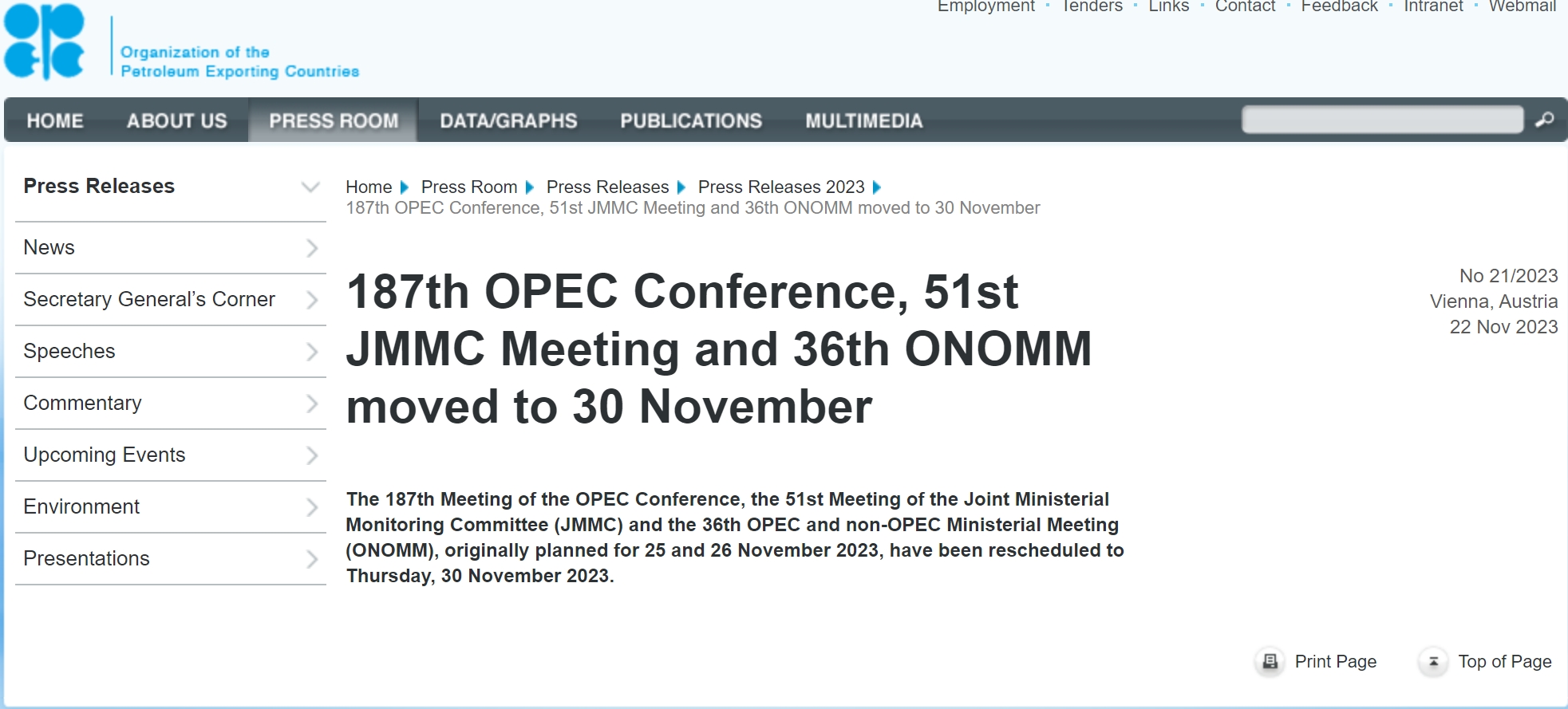 OPEC争端跟踪：部长级会议改为线上 安哥拉否认“退出组织”传言