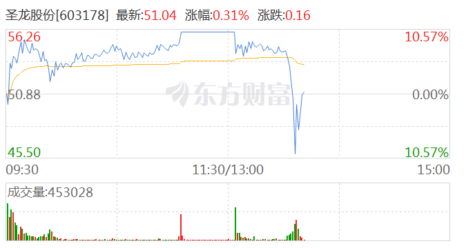 高位股午后集体炸板 圣龙股份上演准“天地板”