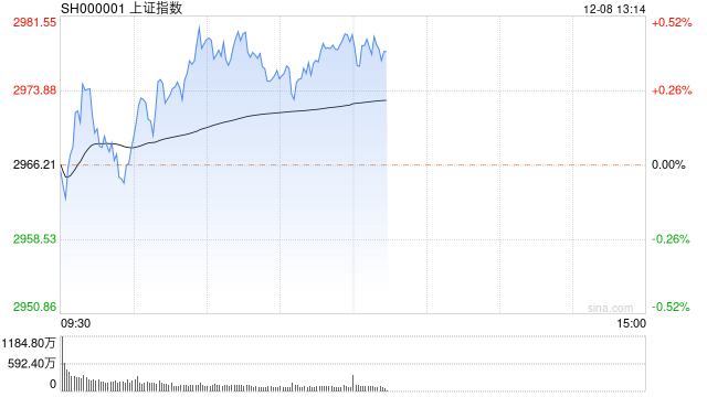 午评：三大指数均小幅上涨 算力概念股全线走强