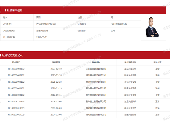 天弘基金新总经理人选出炉：博时基金原总经理高阳或将接棒