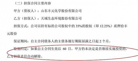 “跨界”告吹订金难讨，丰元股份起诉天域生态负担保责任， 法院判决：驳回请求